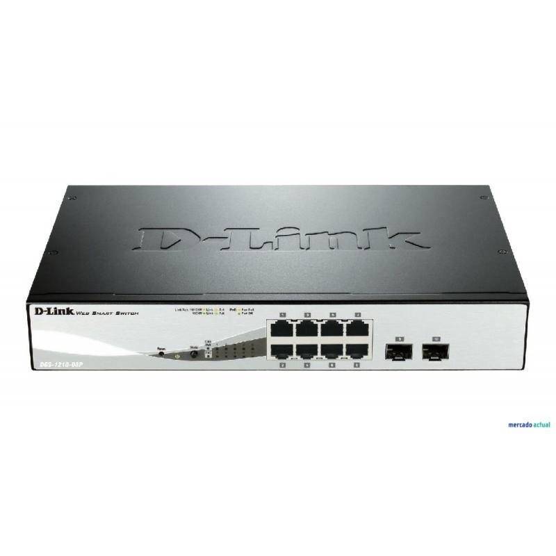 SWITCH D-LINK 8 PUERTOS POE 10-100-1000 RACK - Imagen 1