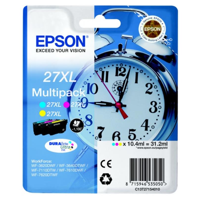 CARTUCHO EPSON 27XL MULTIPACK CIAN-AMARILLO-MAGEN - Imagen 1