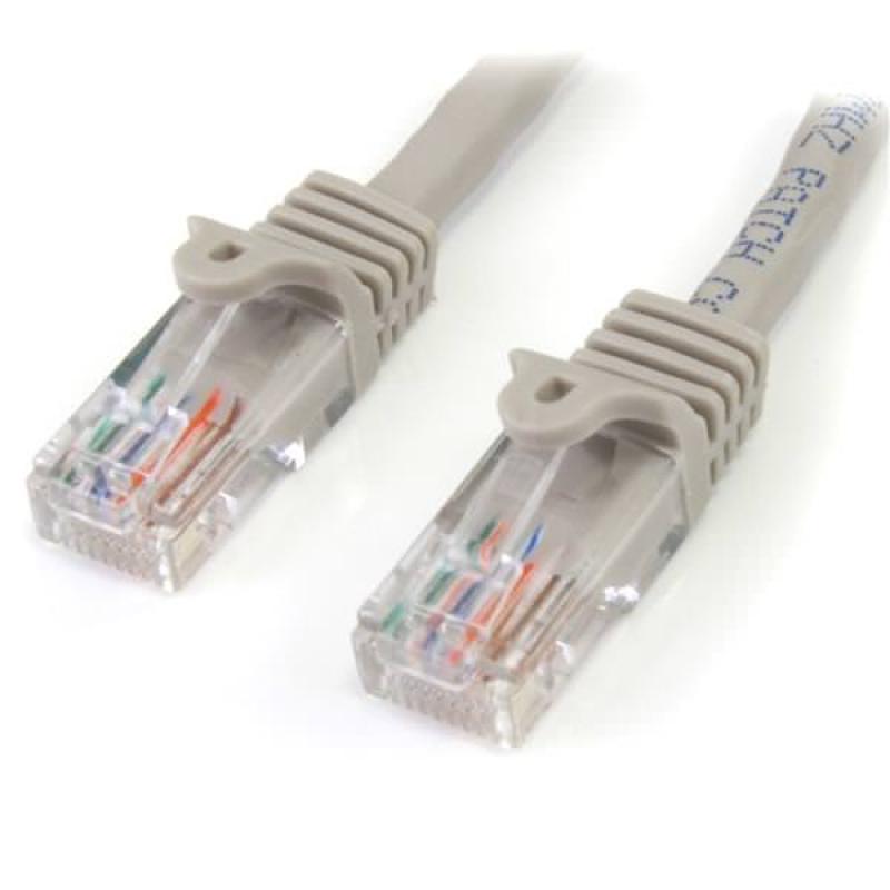 STARTECH CABLE ETHERNET 3M UTP GRIS CAT5E RJ45 - Imagen 1