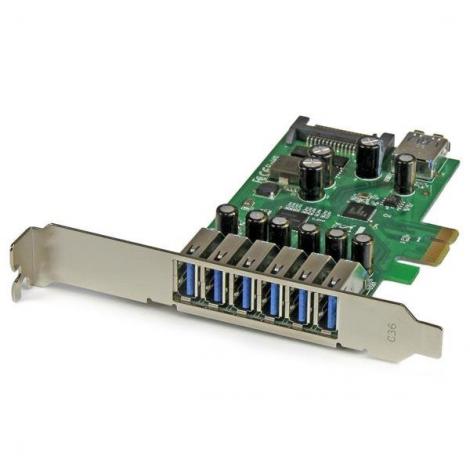 STARTECH ADAPTADOR TARJETA PCI EXPRESS 7 PUERTOS U - Imagen 1