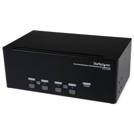 STARTECH CONMUTADOR SWITCH KVM 4 PUERTOS VIDEO DVI - Imagen 1