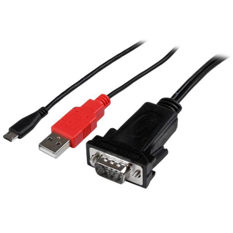 STARTECH CABLE CONVERSOR MICRO USB A SERIE DB9 RS2 - Imagen 1