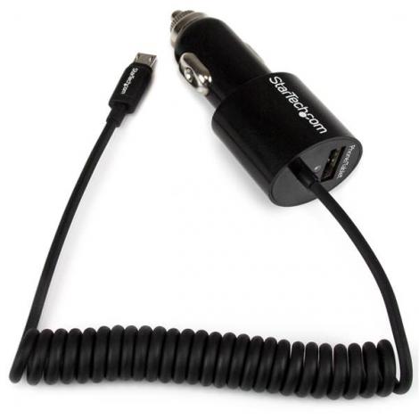 STARTECH CARGADOR USB 2 PUERTOS COCHE CON CABLE MI - Imagen 1