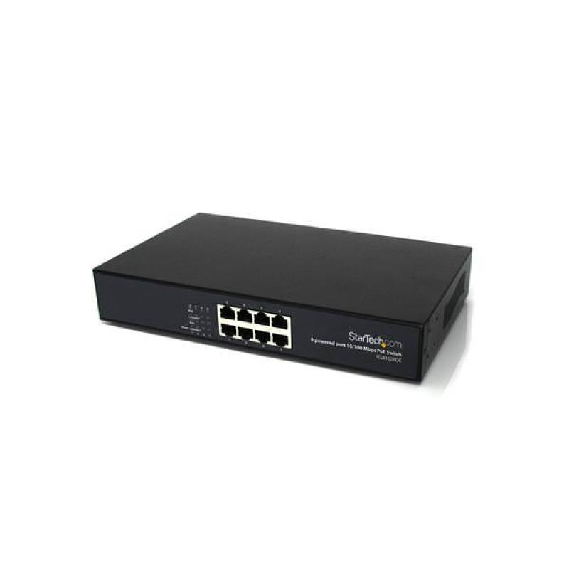 STARTECH SWITCH CONMUTADOR INDUSTRIAL RED 8 PUERTO - Imagen 1