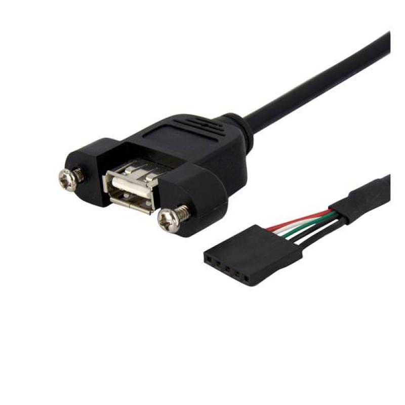 STARTECH CABLE EXTENSOR 91CM USB 2.0 MONTAJE EN PA - Imagen 1