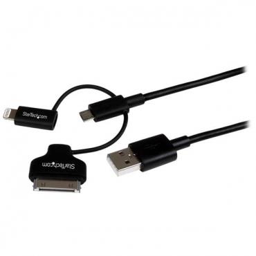 STARTECH CABLE 1M LIGHTNING, DOCK 30 PINES O MICRO - Imagen 1