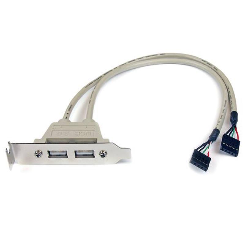 STARTECH CABEZAL BRACKET PERFIL BAJO 2 PUERTOS USB - Imagen 1