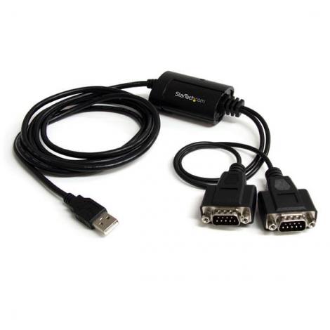 STARTECH CABLE 1,8M USB A 2 PUERTOS SERIE SERIAL R - Imagen 1