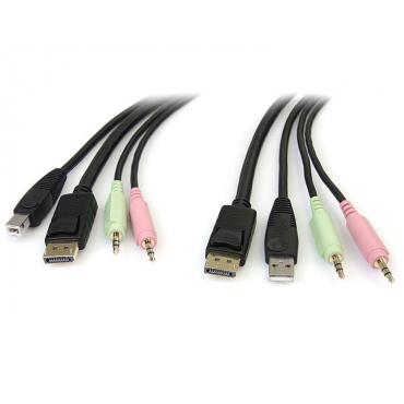 STARTECH CABLE CONMUTADOR KVM USB DISPLAYPORT® 4 E - Imagen 1