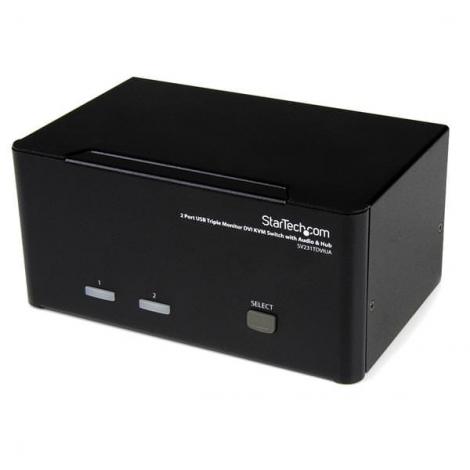 STARTECH CONMUTADOR SWITCH KVM 2 PUERTOS VIDEO DVI - Imagen 1