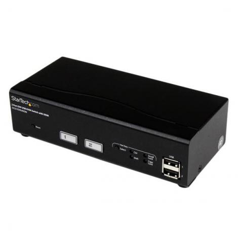 STARTECH SWITCH CONMUTADOR KVM 2 PUERTOS DVI USB C - Imagen 1