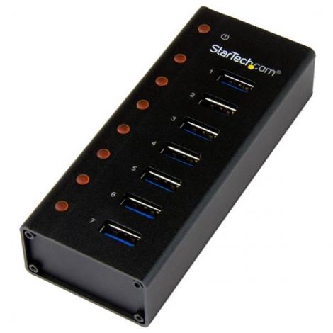 STARTECH CONCENTRADOR USB 3.0 7 PUERTOS CON CAJA M - Imagen 1