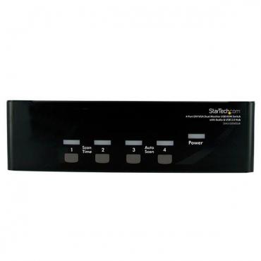 STARTECH CONMUTADOR SWITCH KVM 4 ORDENADORES 2 MON - Imagen 1