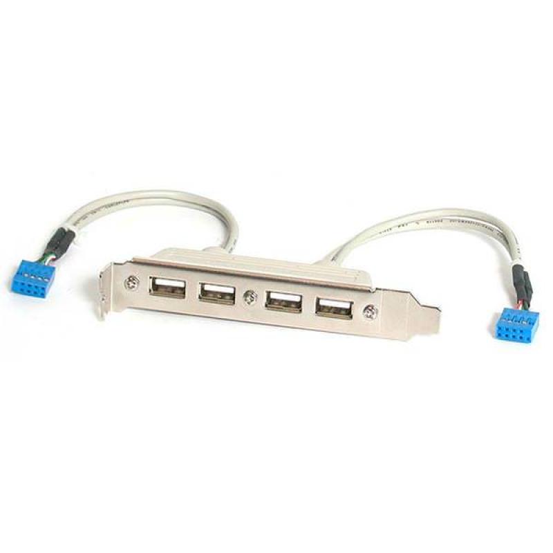 STARTECH CABEZAL BRACKET 4 PUERTOS USB 2.0 CONEXIO - Imagen 1