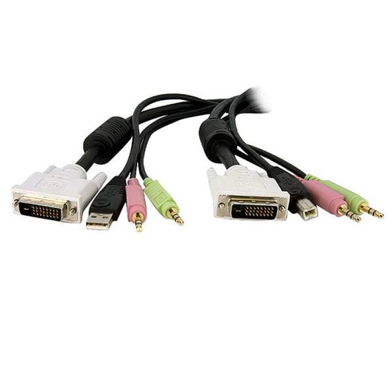 STARTECH CABLE 3M SWITCH CONMUTADOR KVM 4-EN-1 DVI - Imagen 1