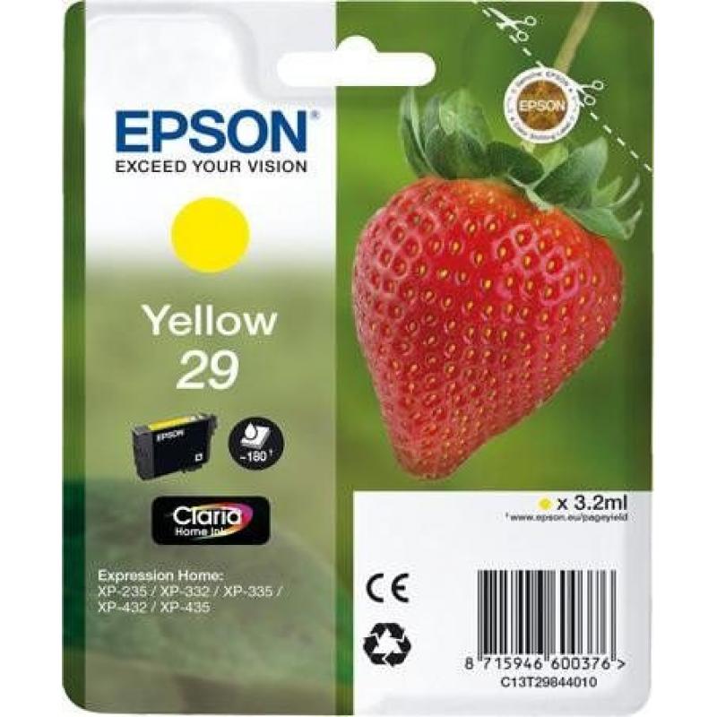 CARTUCHO EPSON T29 AMARILLO XP-235, XP-332, XP-33 - Imagen 1