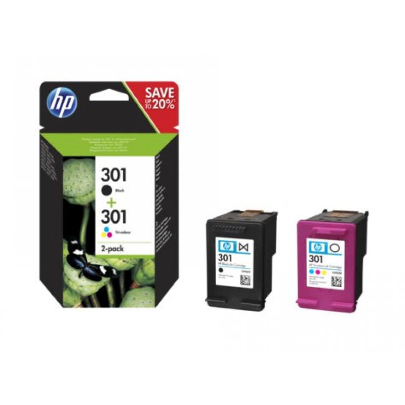 CARTUCHO HP 301 PACK 2 NEGRO-COLOR - Imagen 1