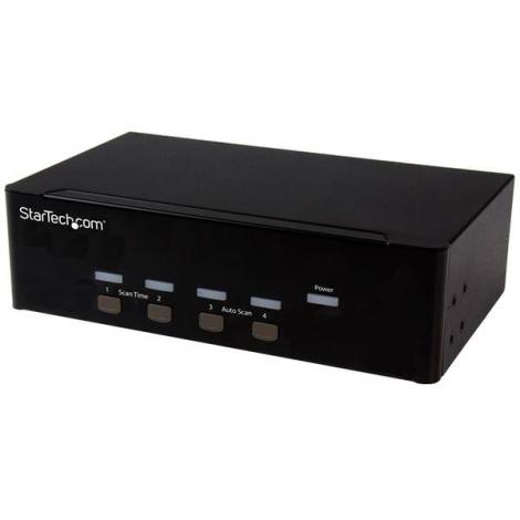 STARTECH CONMUTADOR KVM 4 PUERTOS VGA DOBLES USB - Imagen 1