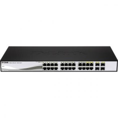 SWITCH D-LINK SMART 24 PUERTOS POE 10-100-1000 + 2 - Imagen 1