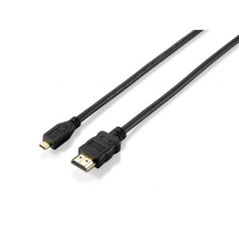 CABLE EQUIP HDMI 1.4 HIGH SPEED A MICRO HDMI 2 MET - Imagen 1