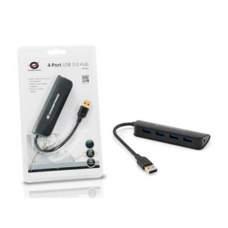 HUB USB 3.0 CONCEPTRONIC 4 PUERTOS MINI HUB POCKET - Imagen 1