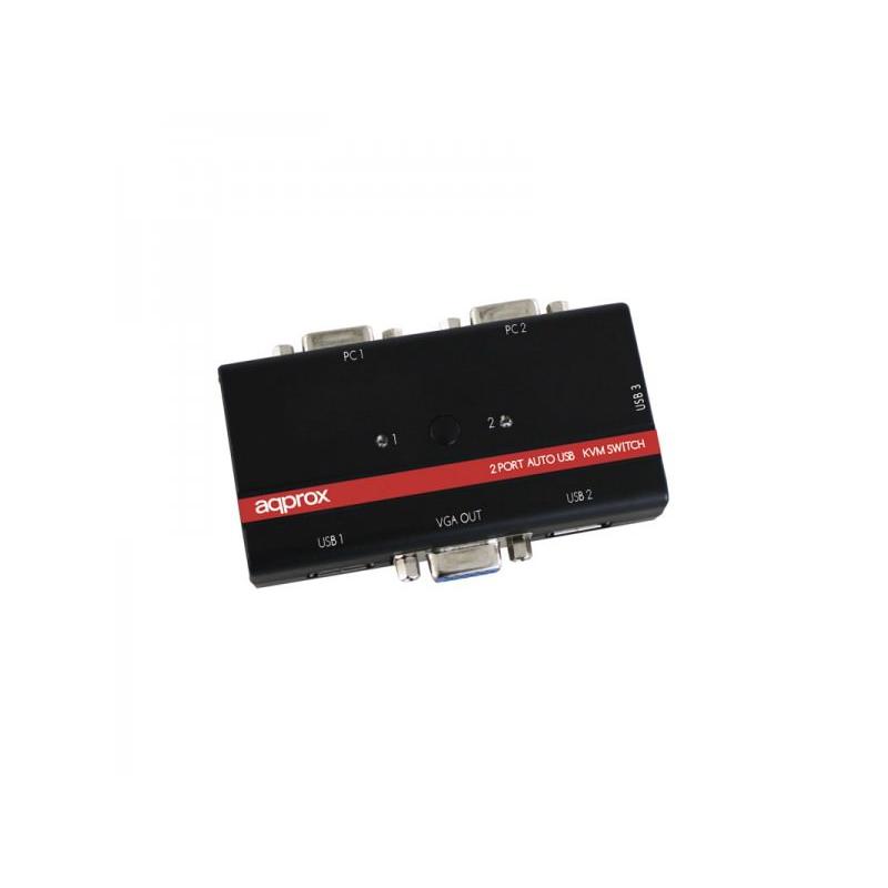 DATA SWITCH KVM 2X1 APPROX USB-VGA - Imagen 1