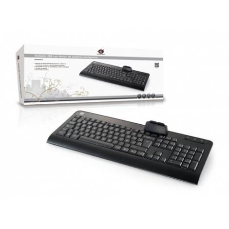 TECLADO CONCEPTRONIC USB CON LECTOR DE TARJETAS IN - Imagen 1