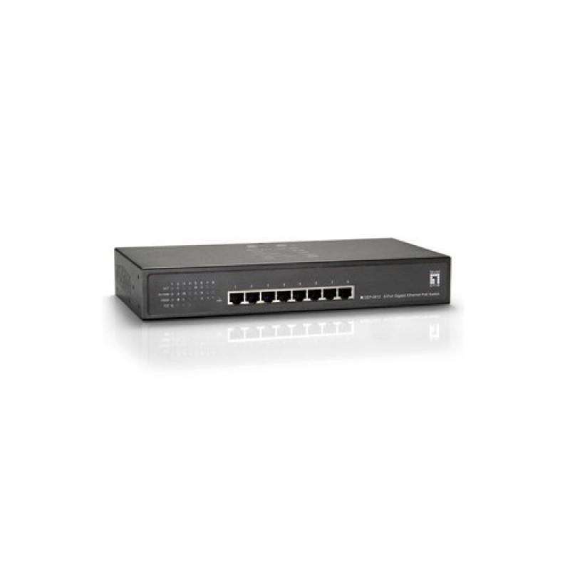 SWITCH LEVEL ONE GESTION 8P 10-100-1000 POE PLUS - Imagen 1