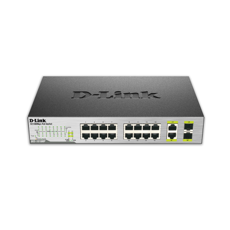 SWITCH D-LINK 16 PUERTOS 10-100 POE +2SFP - Imagen 1