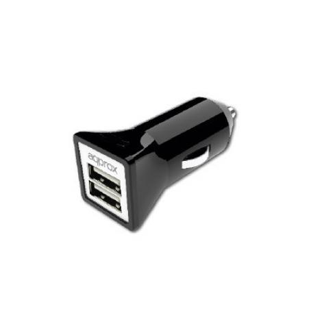 CARGADOR 2XUSB APPROX COCHE NEGRO 2.4A - Imagen 1