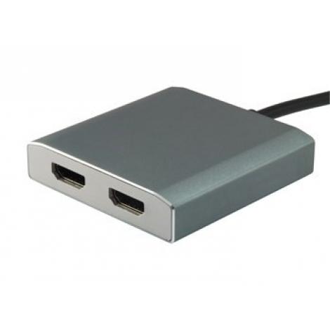 ADAPTADOR EQUIP USB-C A 2 HDMI HEMBRA - Imagen 1