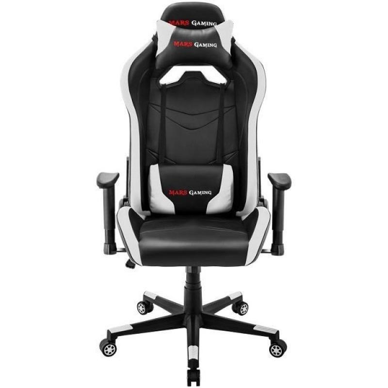 SILLA GAMER MARS GAMING MGC3BW NEGRA BLANCA - Imagen 1