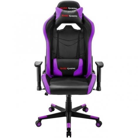 SILLA GAMER MARS GAMING MGC3BP NEGRA MORADO - Imagen 1