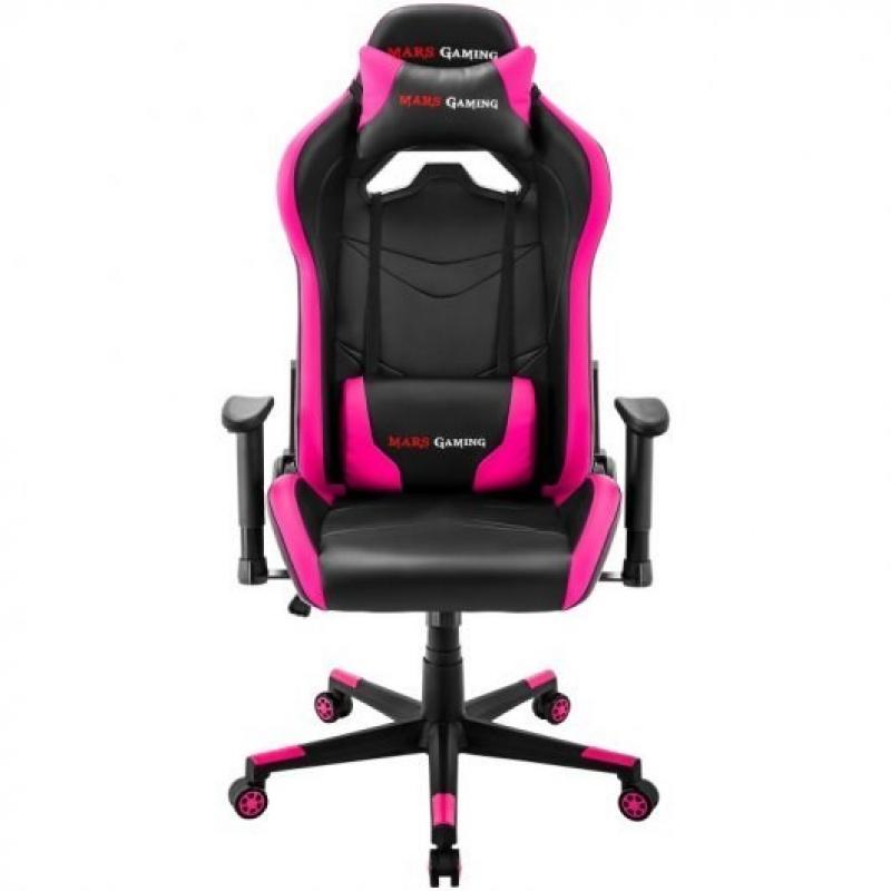 SILLA GAMER MARS GAMING MGC3BPK NEGRA ROSA - Imagen 1