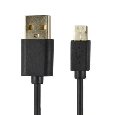 CABLE POWER2GO CONECT LIGHTNING A USB NEGRO PACK 5 - Imagen 1