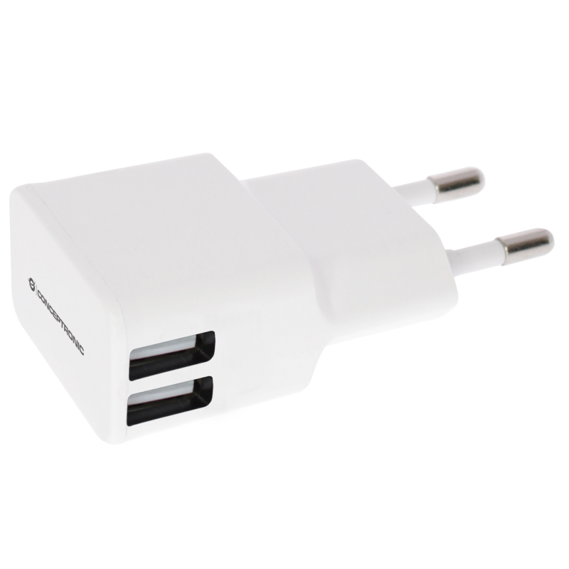 CARGADOR 5V 2XUSB POWER2GO PARED 2A BLANCO PACK 5 - Imagen 1