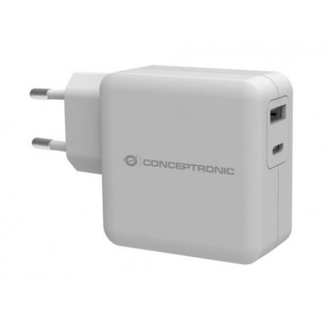 CARGADOR CONCEPTRONIC USB - USB-C 30W BLANCO - Imagen 1