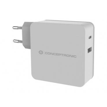 CARGADOR CONCEPTRONIC USB - USB-C 60W BLANCO - Imagen 1