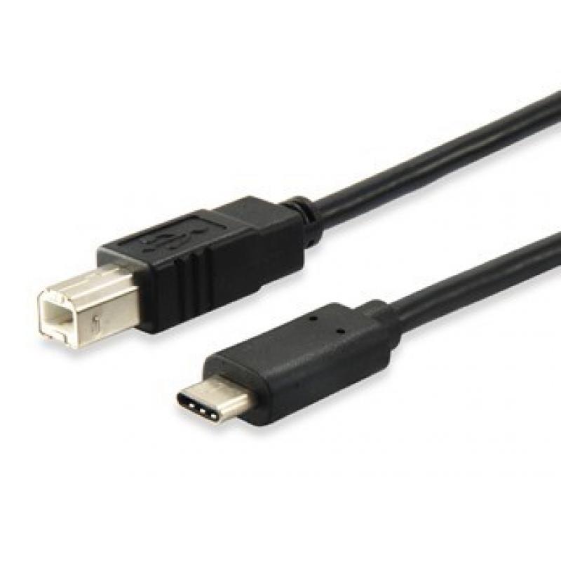 CABLE EQUIP USB-C MACHO A USB-B MACHO - Imagen 1