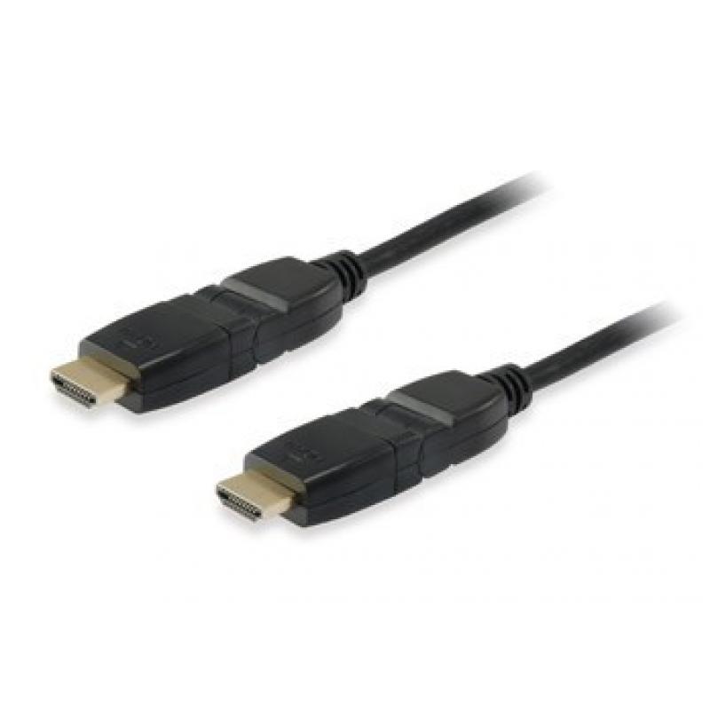 CABLE EQUIP HDMI 2.0 M-M 3M ETHERNET ACODADO - Imagen 1