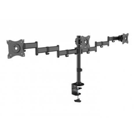 SOPORTE DE 3 MONITORES EQUIP BRAZO VESA ERGONOMICO - Imagen 1