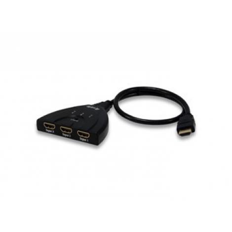 SWITCH HDMI EQUIP 3X1 FULL HD COMPACTO - Imagen 1