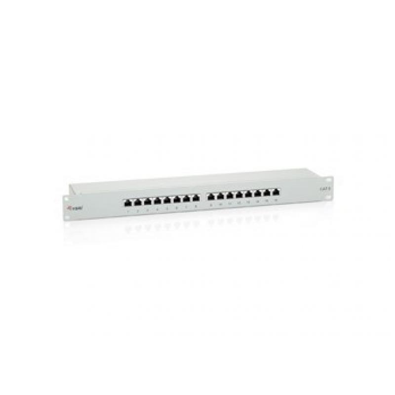 PANEL EQUIP 16P (PATCHPANEL)CAT.6 APANTALLADO GRIS - Imagen 1