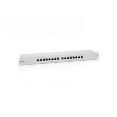 PANEL EQUIP 16P (PATCHPANEL)CAT.6 APANTALLADO GRIS - Imagen 1