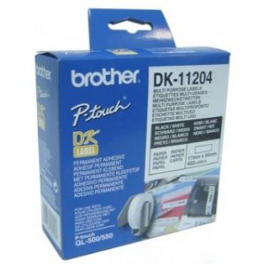 ETIQUETAS BROTHER DK11204 USO MULTIPLE 17X54 400UD - Imagen 1