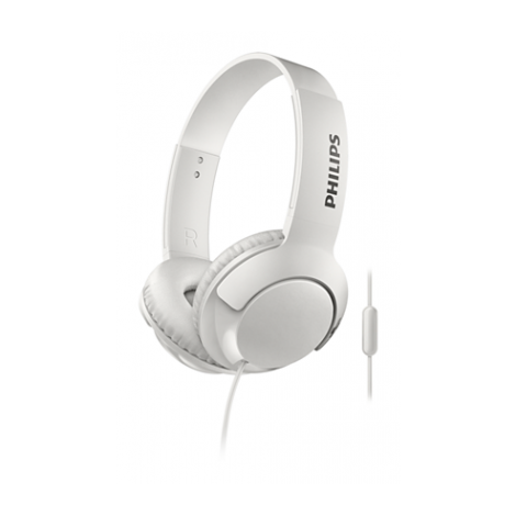 AURICULAR PHILIPS DIADEMA BASS+ CON MICRO BLANCO - Imagen 1