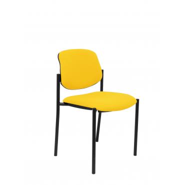 SILLA FIJA VILLALGORDO BALI AMARILLO CHASIS NEGRO - Imagen 1