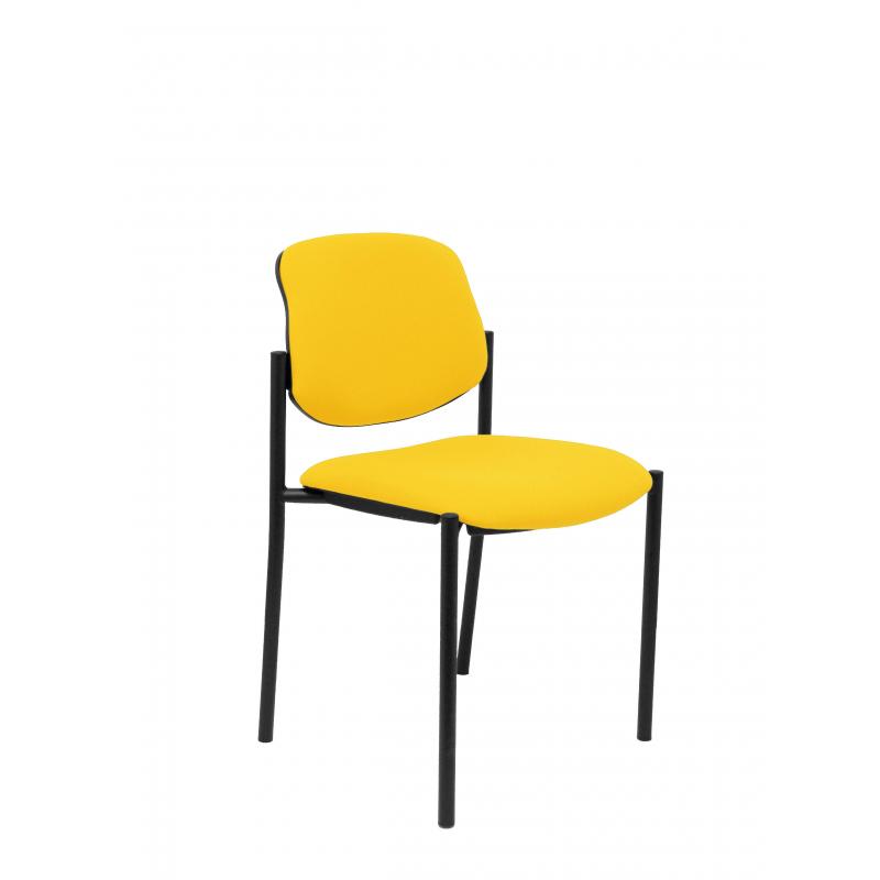 SILLA FIJA VILLALGORDO BALI AMARILLO CHASIS NEGRO - Imagen 1