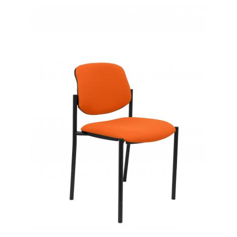 SILLA FIJA VILLALGORDO BALI NARANJA CHASIS NEGRO - Imagen 1