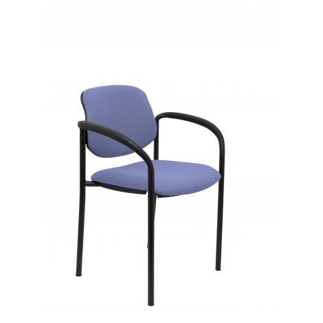 SILLA FIJA VILLALGORDO BALI AZUL CLARO CHASIS NEG - Imagen 1